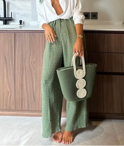 Pantalones lino jungla